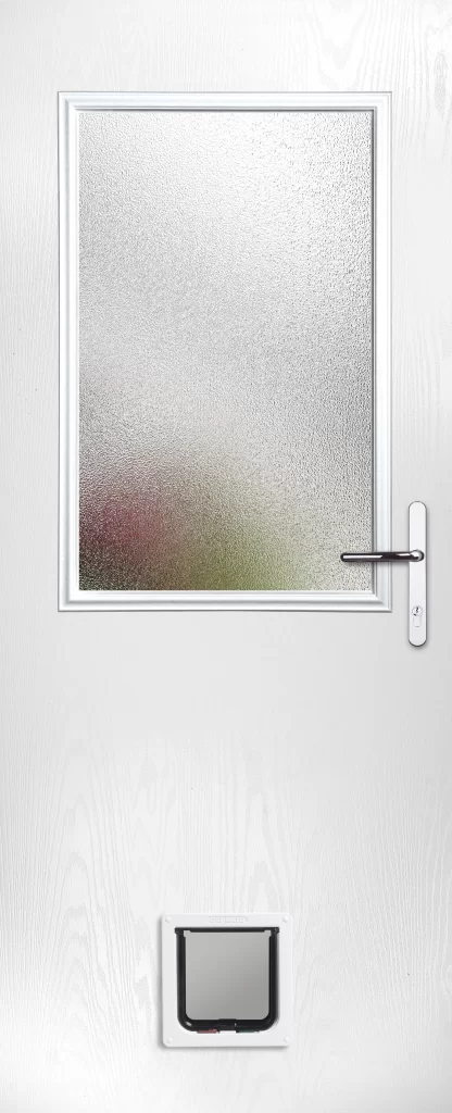 Supernova Back Door White Stippolyte Cat Flap