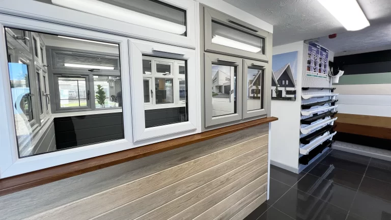 Windows display with rainwater systems and cladding