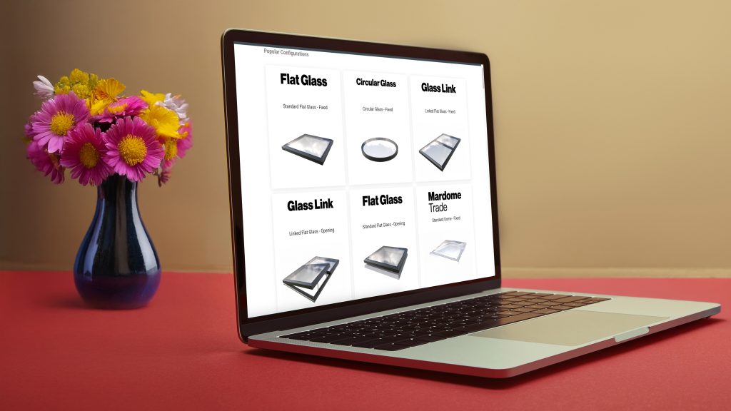 Laptop showing Roof-Light Configurator